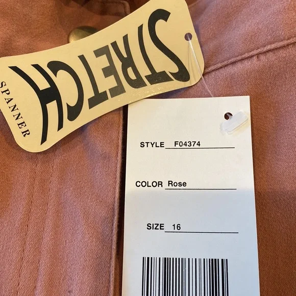 NWT Spanner rose colored jeans pants workwear plus size stretch bootcut - Picture 6 of 6